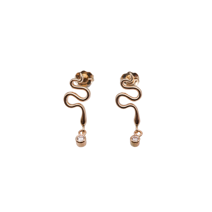 Serpent Diamond Drop Earrings