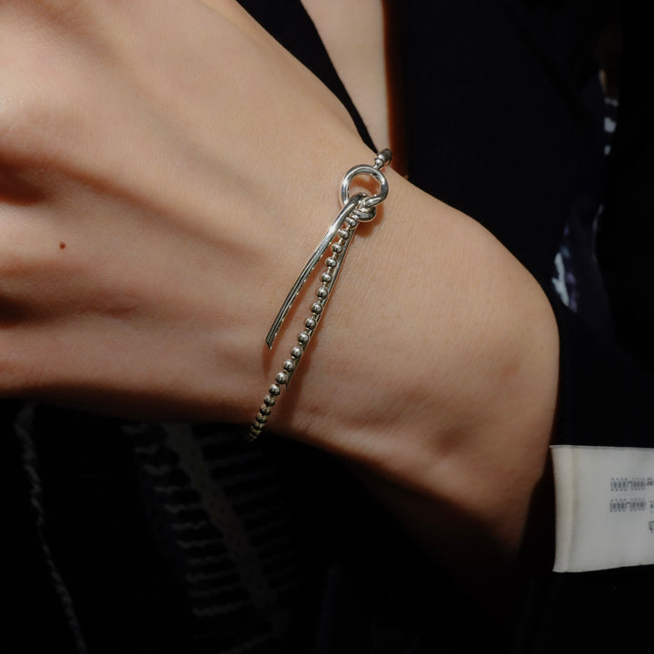 THREADS Silver Bow Tie Bracelet