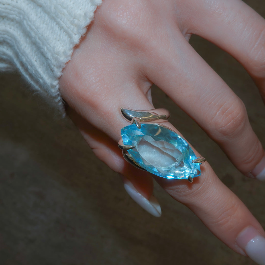 FIRE Flame / Jewel Ring (Blue Quartz)
