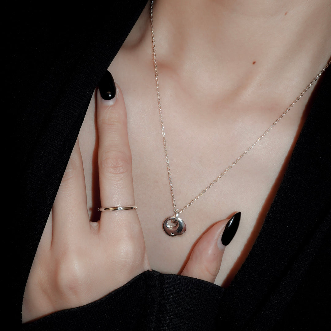 Charm Necklace-Full Moon