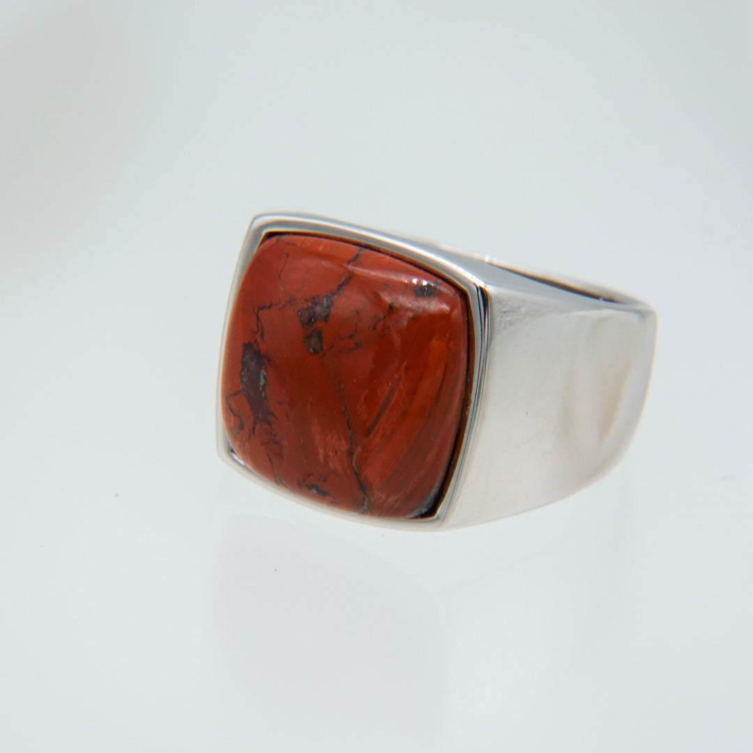 Red jasper Signet Ring