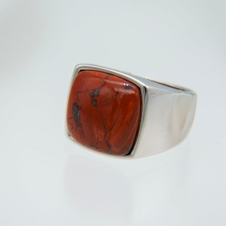 Red jasper Signet Ring