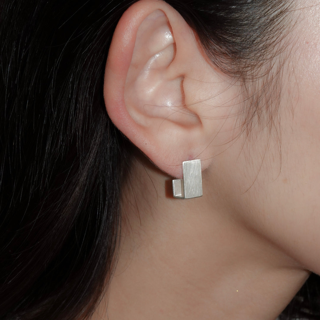 BOX pierced earring