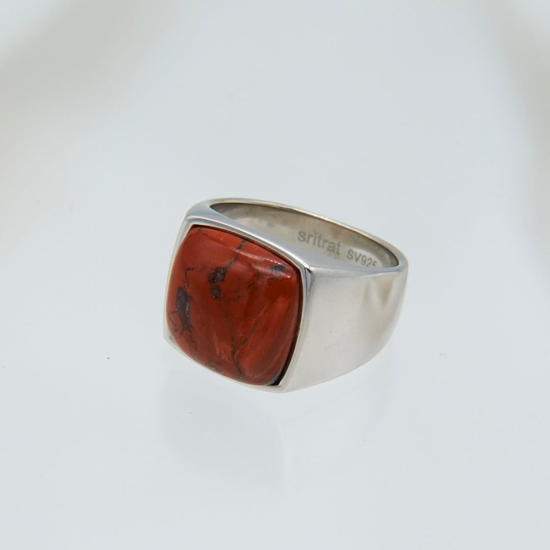 Red jasper Signet Ring
