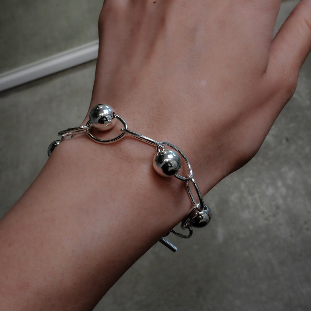 oval chain with ball mix design bracelet [luslep8]