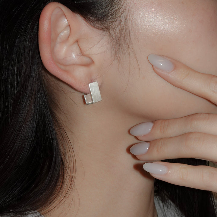 BOX pierced earring