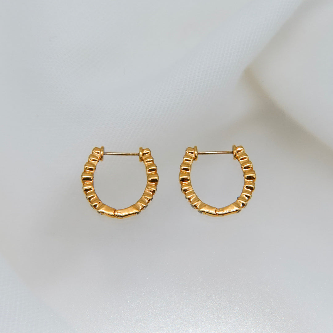 グラデーションジルコニアフープピアス(K18GP)