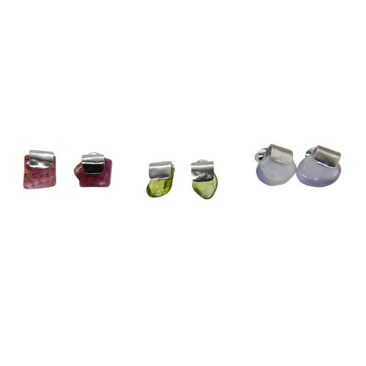 HASAMU S pierced earring gemstone