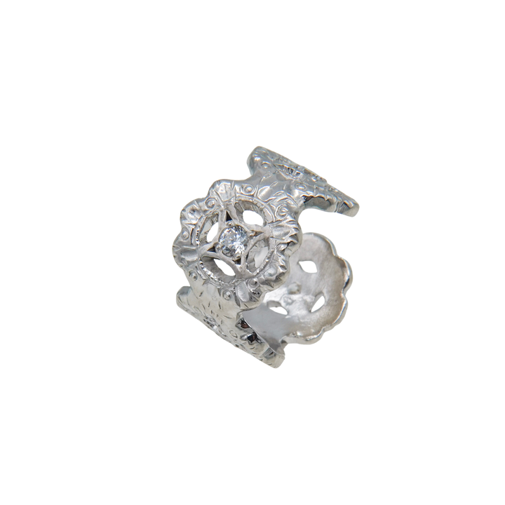 フィレンツェ彫りフラワーイヤカフ(RGP)