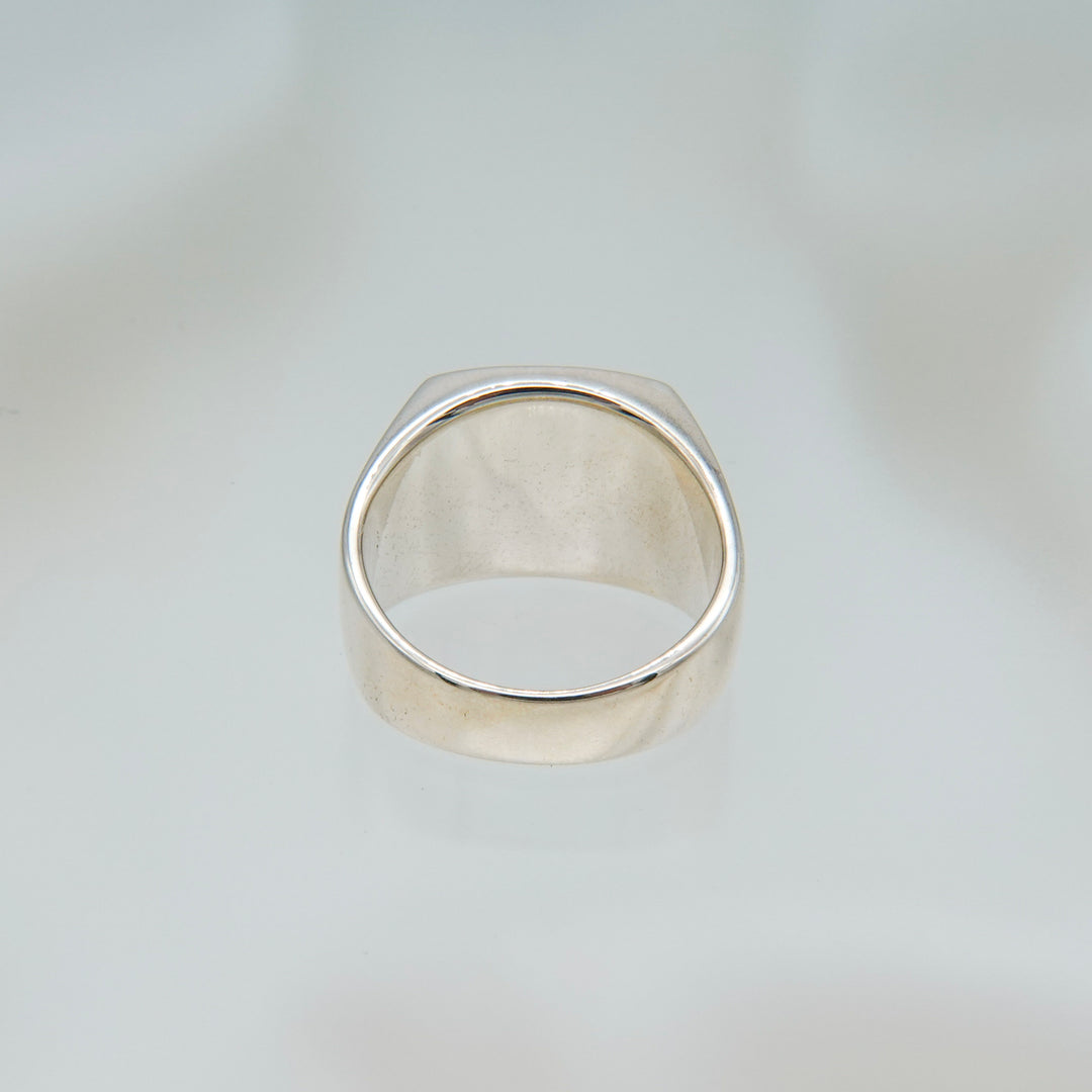 Dalmatian jasper Signet Ring