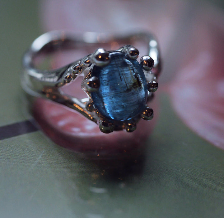 Teal Blue Kyanite Ring (SAI OOAK Series)(#11)