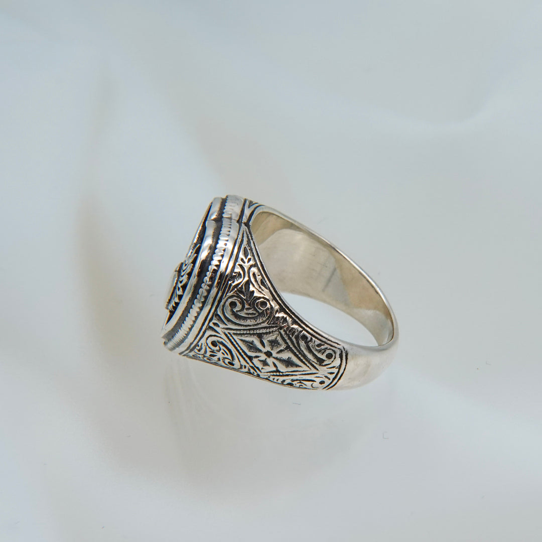 Winged Heart Ring in Sterling Silver_20559