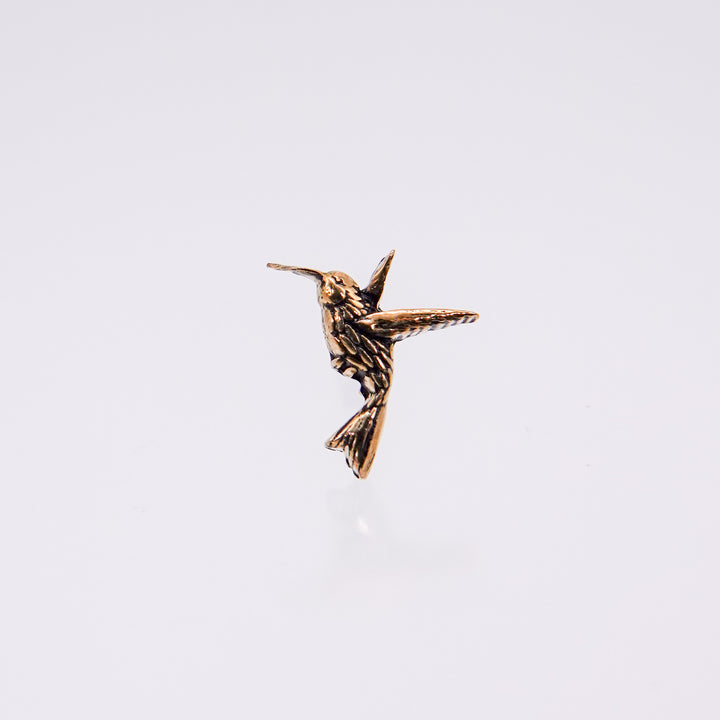 Hummingbird 14K Gold Stud