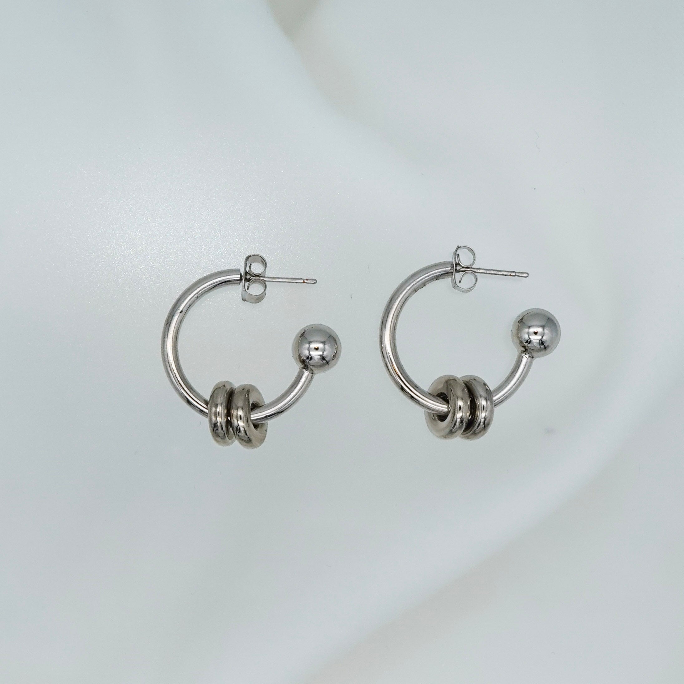 ALAN EARRINGS (Palladium) – unigem