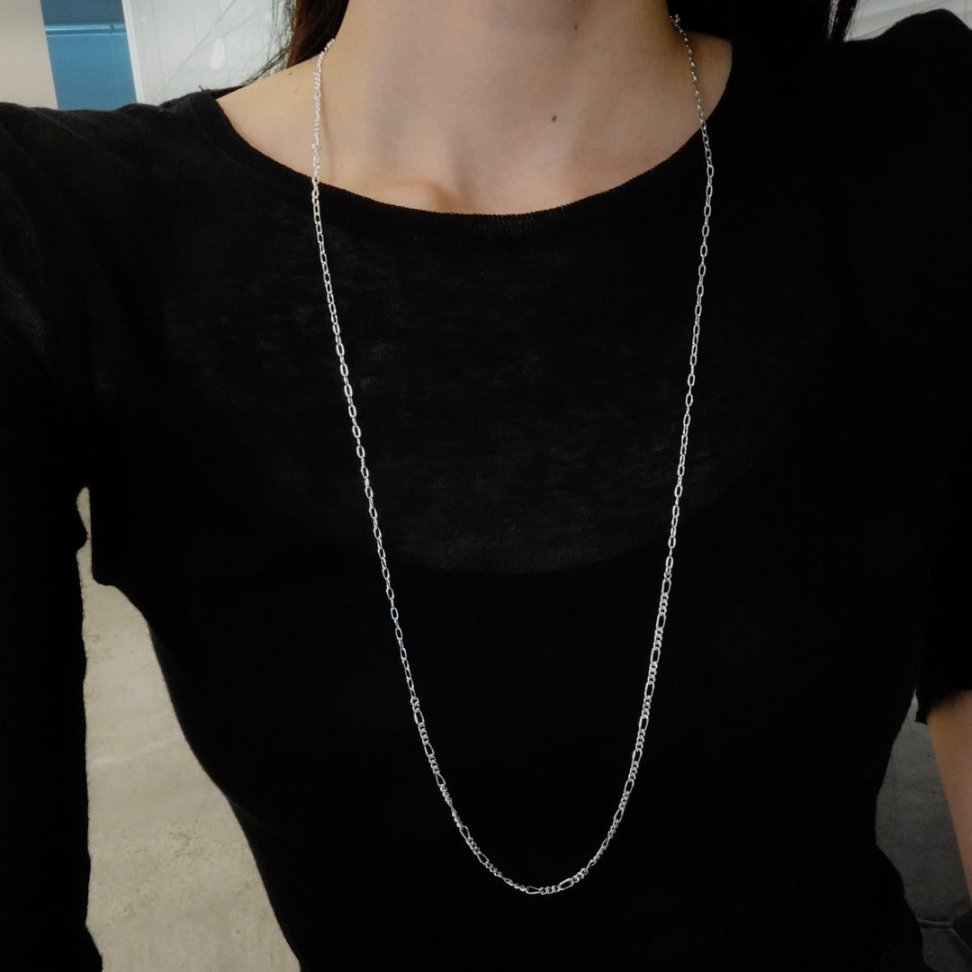 silver925 mix chain 2way necklace [LBN5]
