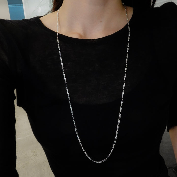silver925 mix chain 2way necklace [LBN5]