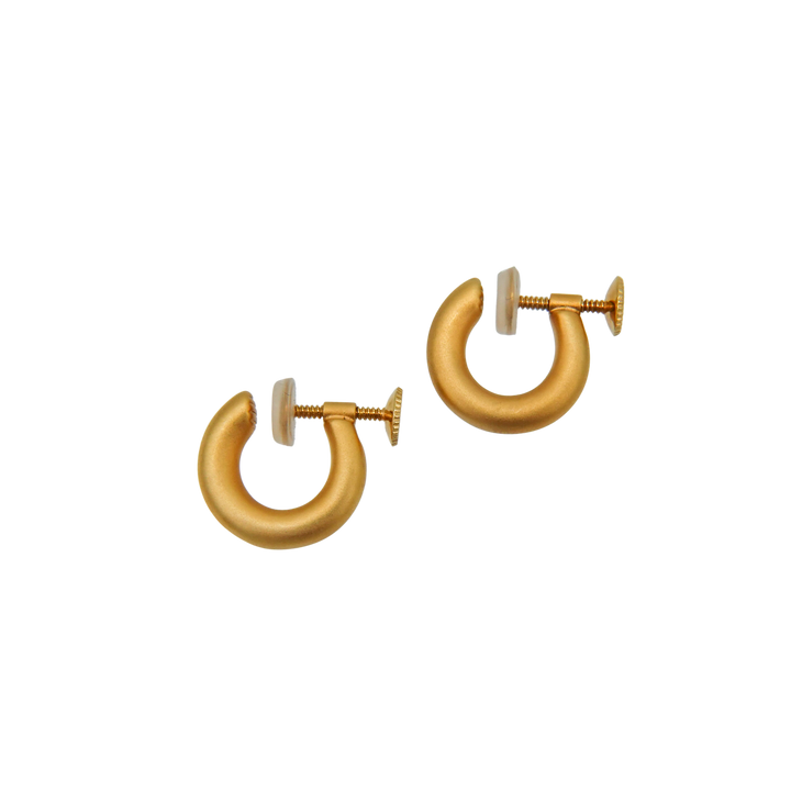 Gold(matte)earclip GME18matteイヤリング(マット仕上げ)