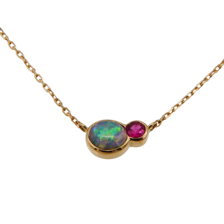 BLANCE 18K BlackOpal Ruby Pendant