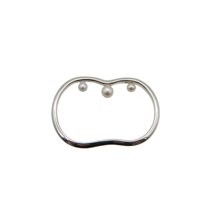 Pearl Double Finger Ring