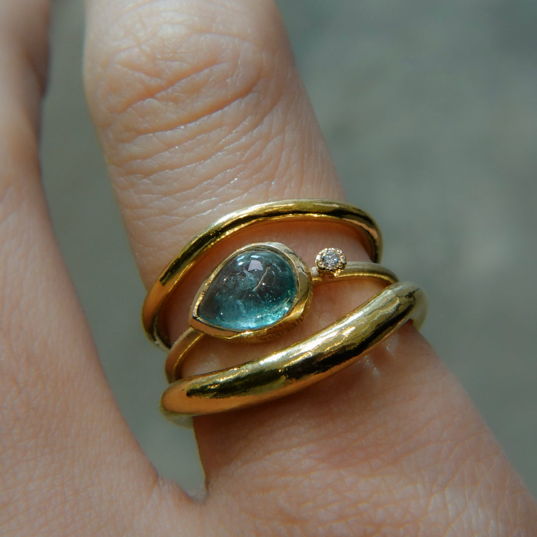 YU-KIN DOUBLE HEART SET RING