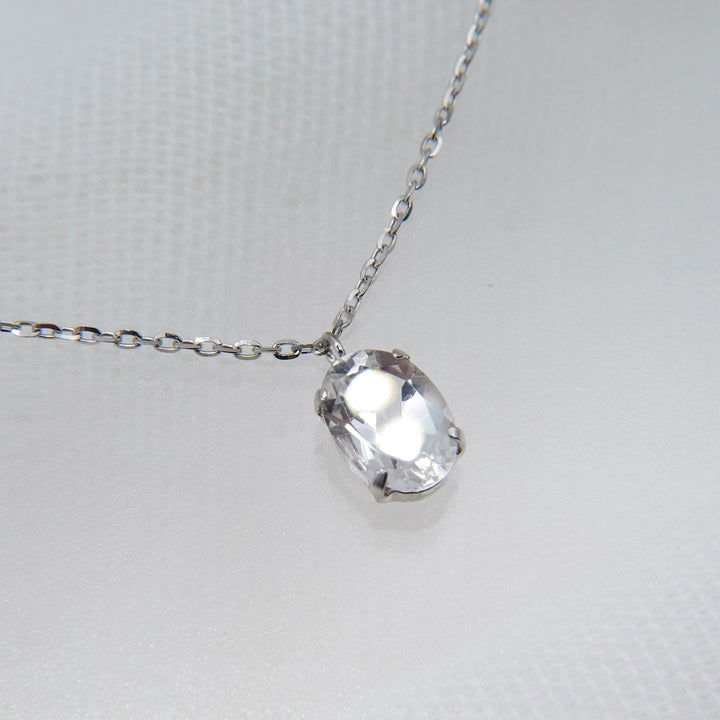 STARRY NECKLACE_10KWG x White Topaz