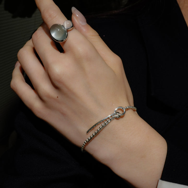 THREADS Silver Bow Tie Bracelet