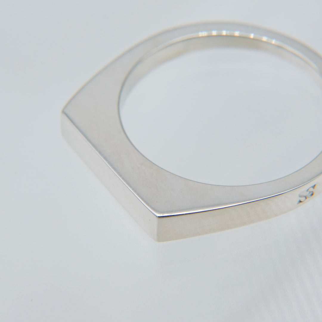 "Proto" signet thin ring (SILVER)