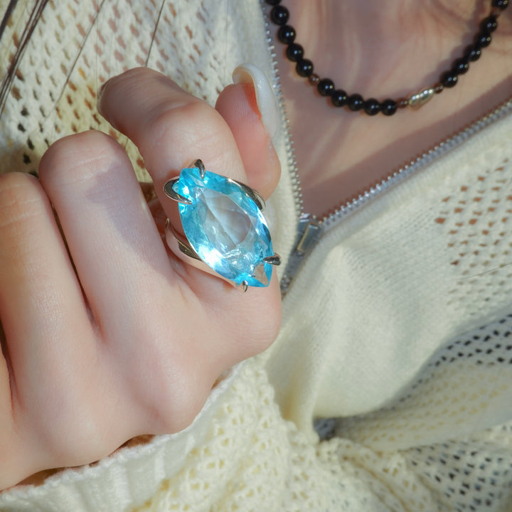 FIRE Flame / Jewel Ring (Blue Quartz)
