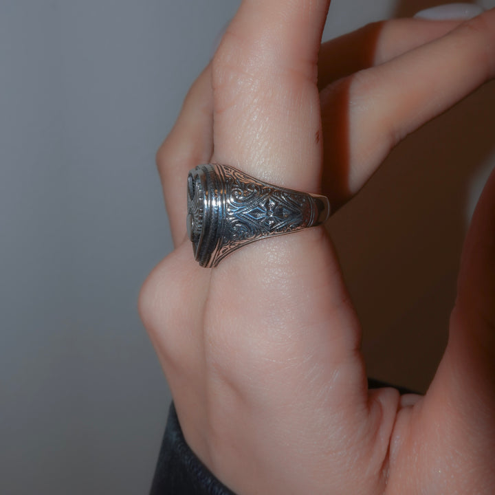 Winged Heart Ring in Sterling Silver_20559