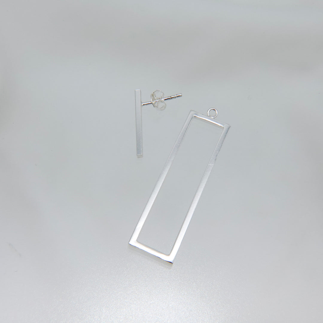 rectangular frame earrings earring(pierce)[FLDEP2]