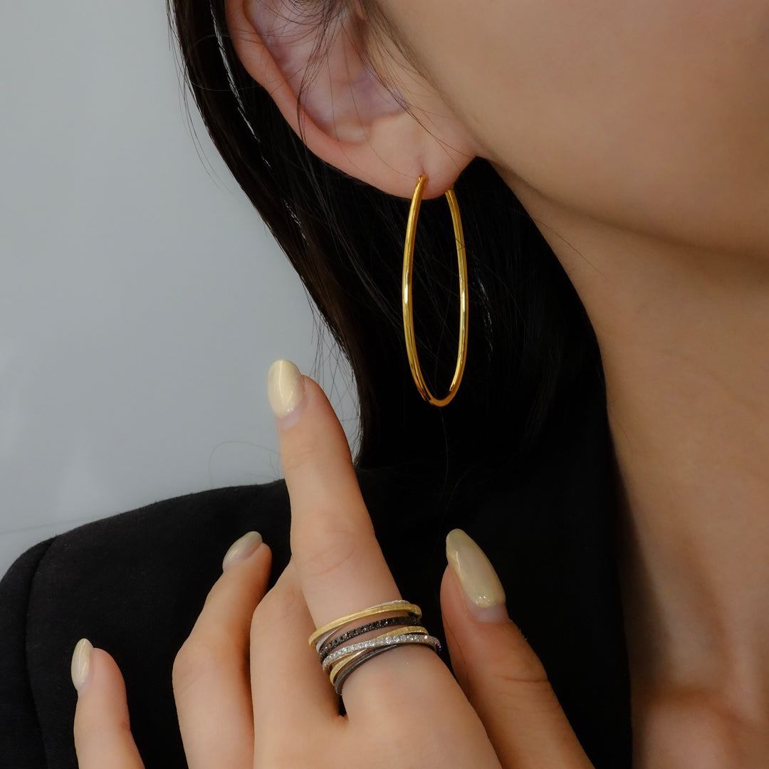 Gold pierced earrings GMA17 ピアス