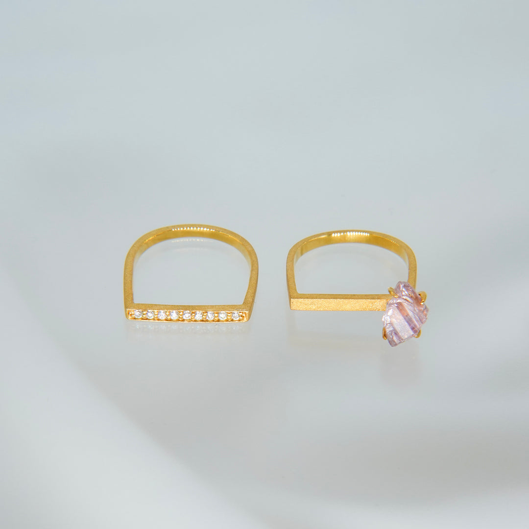 2Way Amethyst Double ring