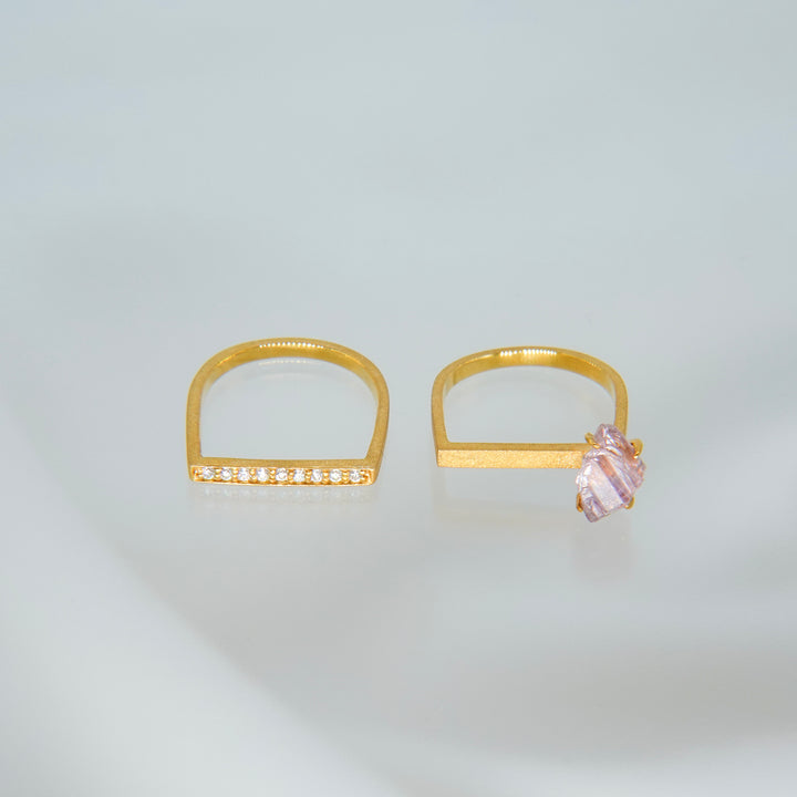 2Way Amethyst Double ring
