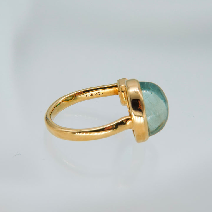 BLANCE 18K Aquamarine Emerald Ring