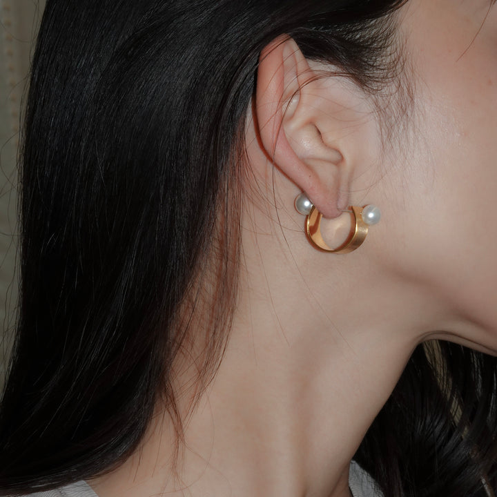 RING pierced earrings