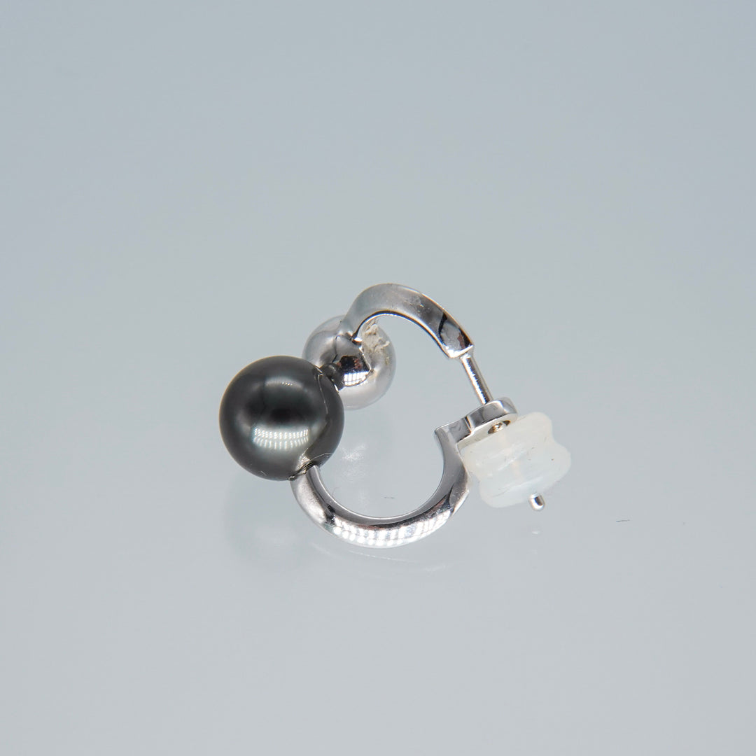 Black pearl pierced earrings SMA24K ピアス 黒蝶真珠
