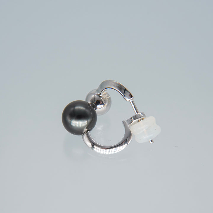 Black pearl pierced earrings SMA24K ピアス 黒蝶真珠