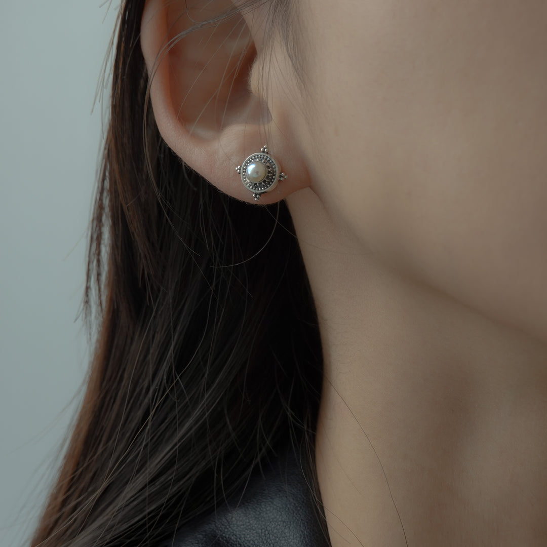 Cyclades stud earrings in Sterling Silver_1392