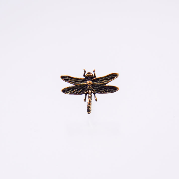 Dragonfly 14K Gold Stud