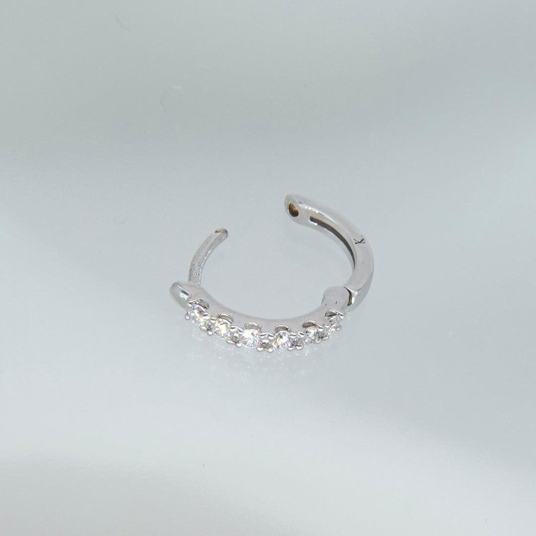 MINI HOOP DIAMOND EARRING (single)_10KWG