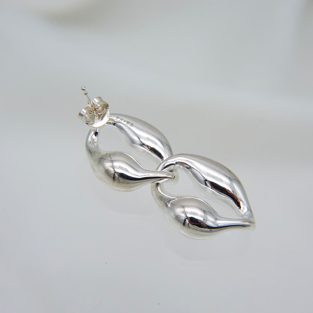 puff up chain earrings(pierce)[RSTS]