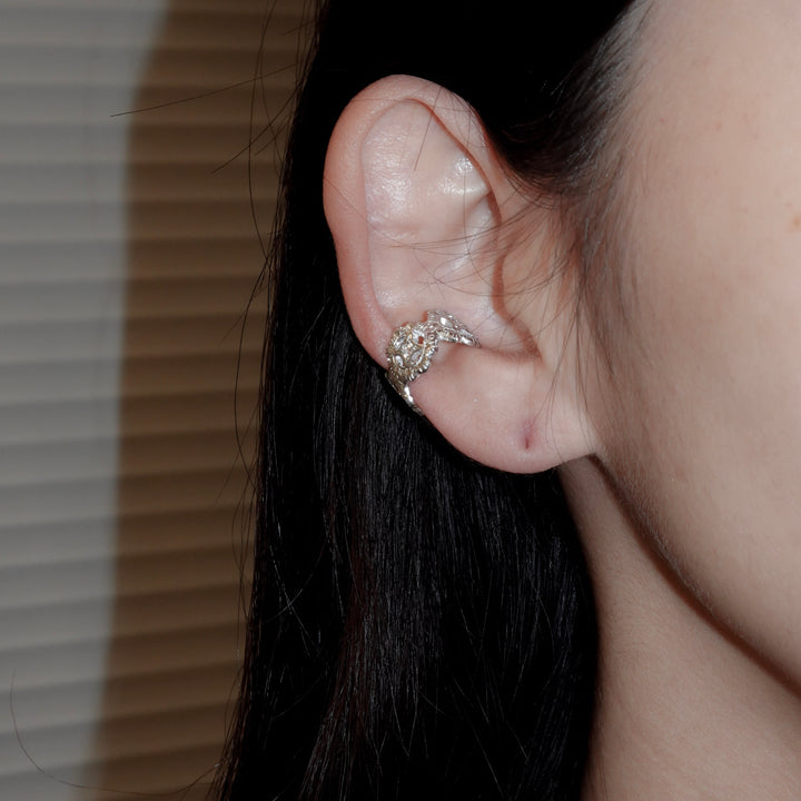 フィレンツェ彫りフラワーイヤカフ(RGP)