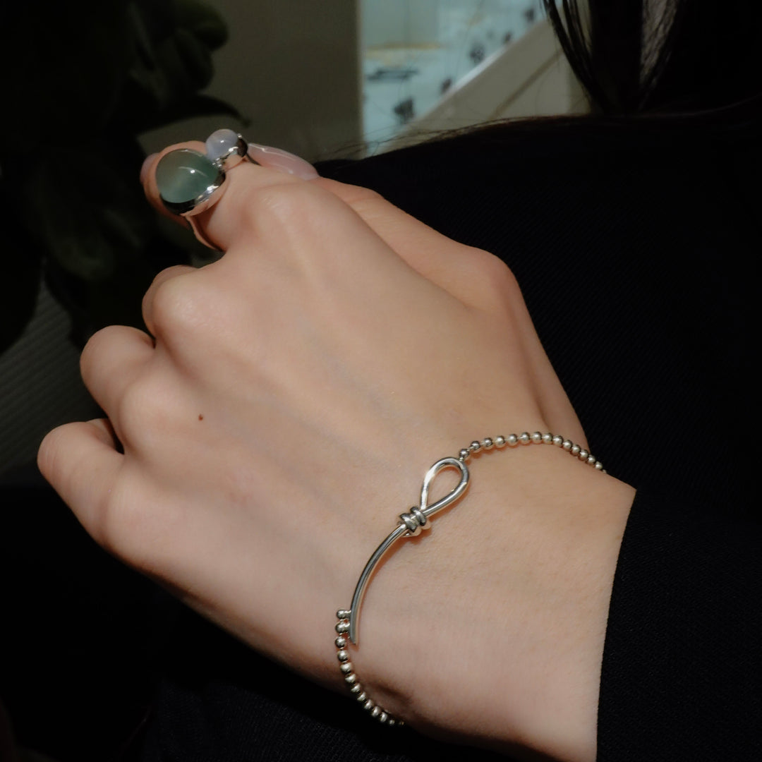 THREADS Silver Fishhook Bracelet