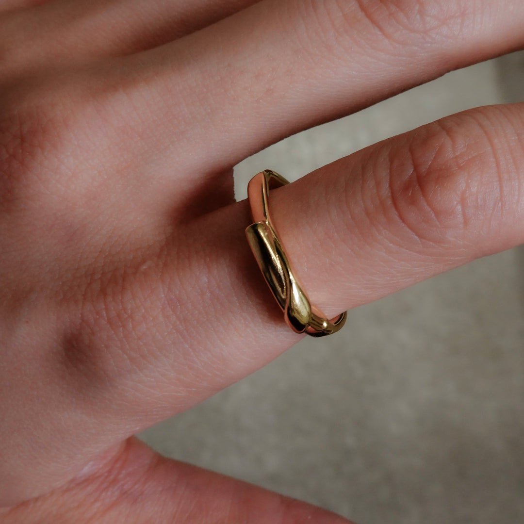 Grass Knot Ring Gold Vermeil