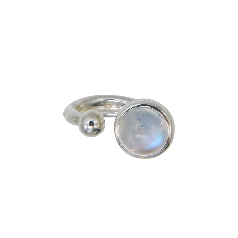 GYOKU RIN Ring (Rainbow Moonstone)