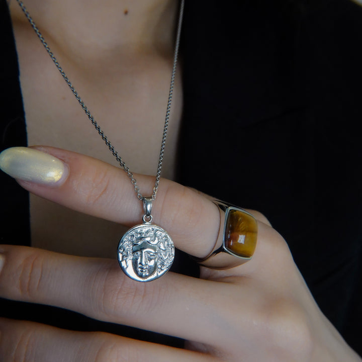 Silver Coin necklace