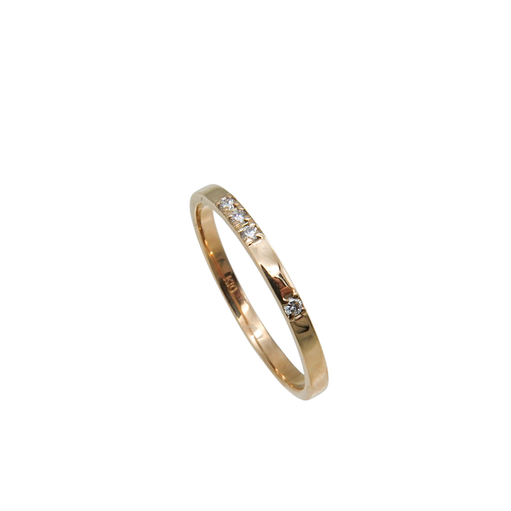 K10ダイヤ4石リング