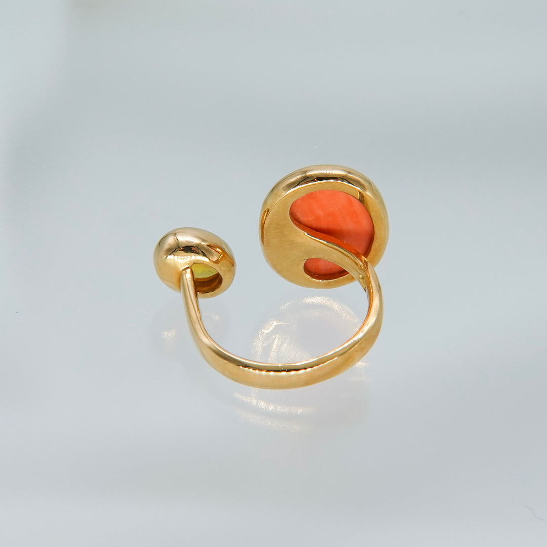 BLANCE 18K Coral Opal Ring