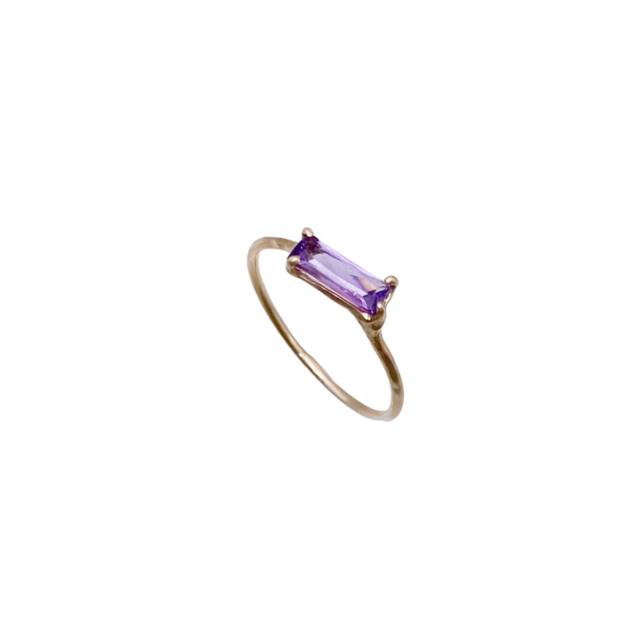 amethyst baguette ring (#9)