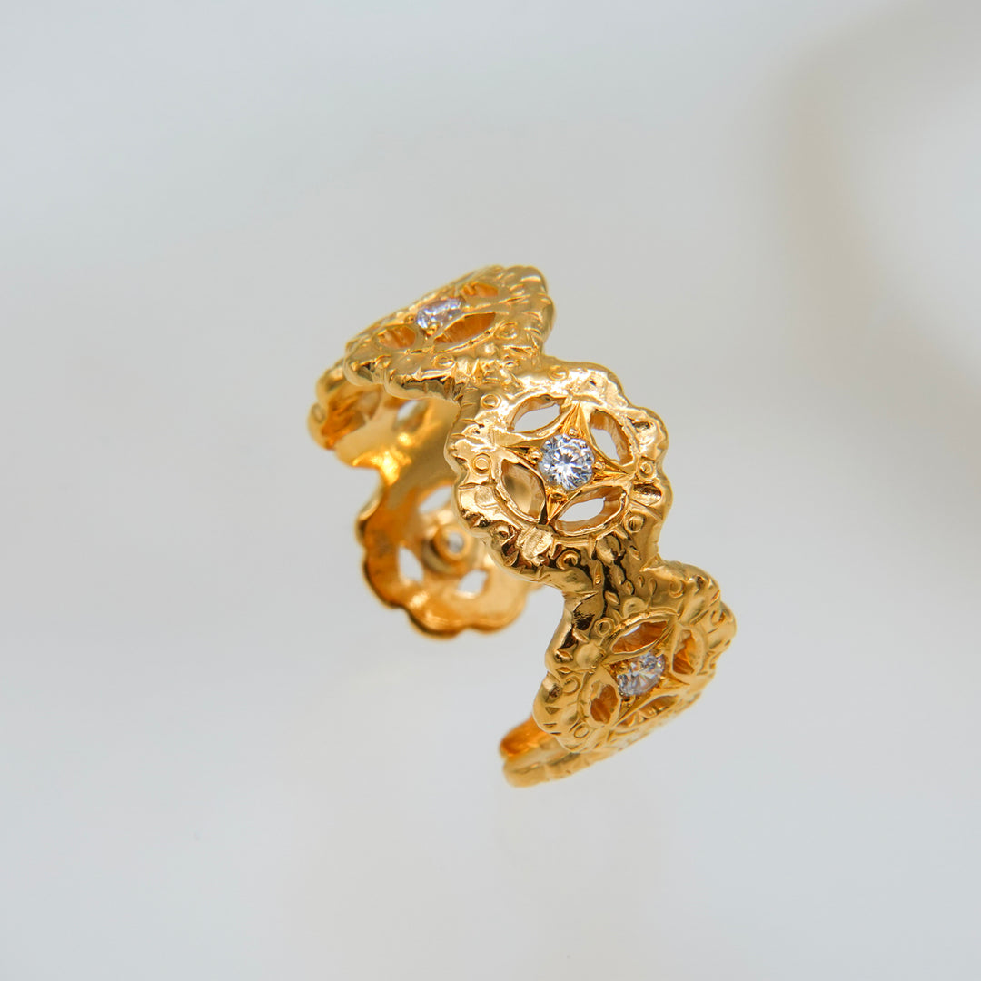 フィレンツェ彫りフラワーリング(K23GP)